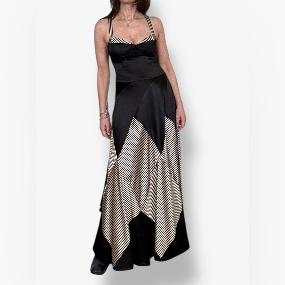 Ralph Lauren Blue Label Silk Maxi Evening Gown - Picture 2 of 12
